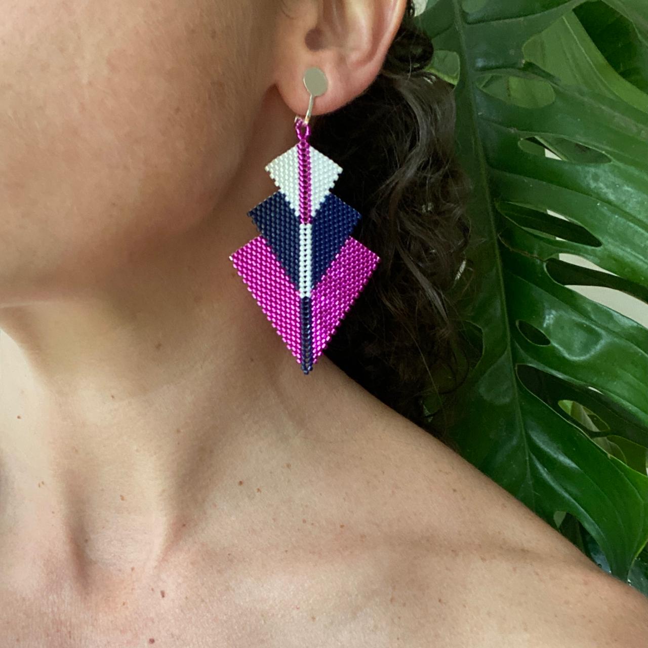 Aretes Danika Fushia
