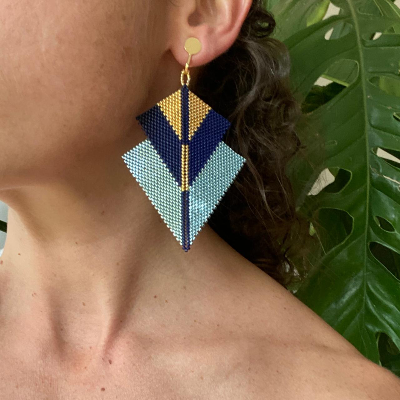 Aretes Sirius Azul Claro