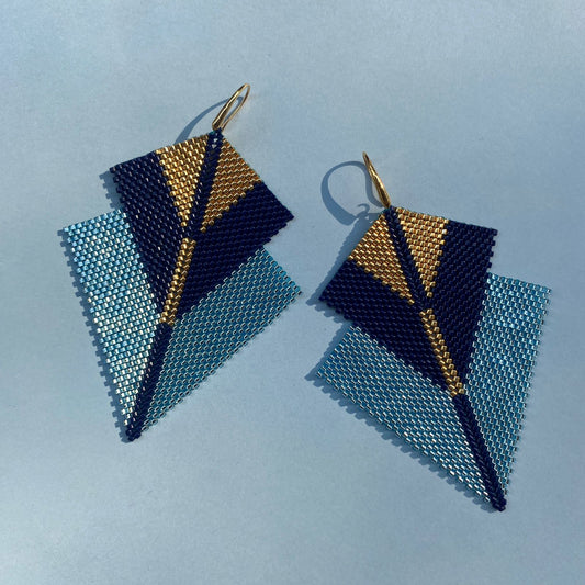 Aretes Sirius Azul Claro