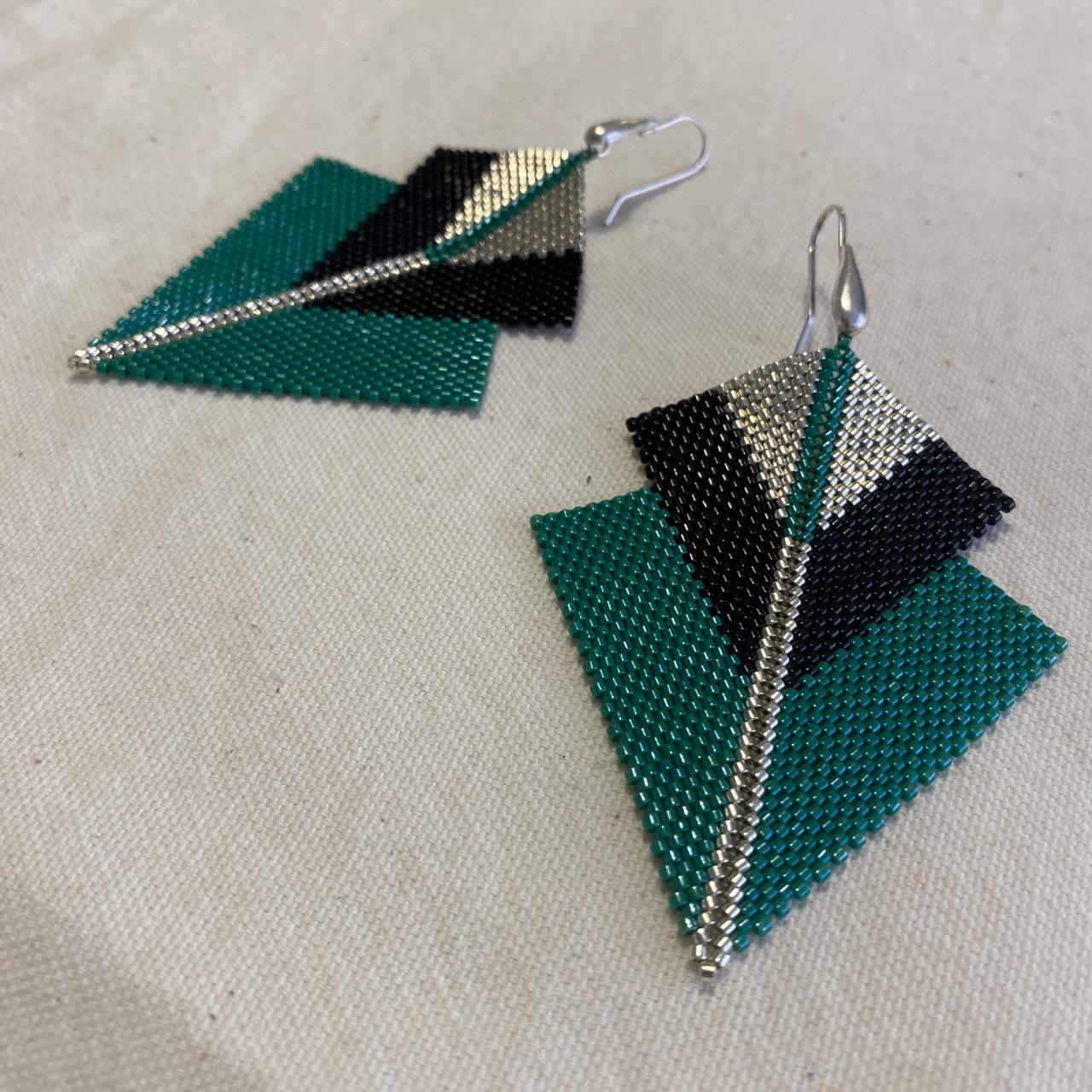 Aretes Sirius Verde Esmeralda