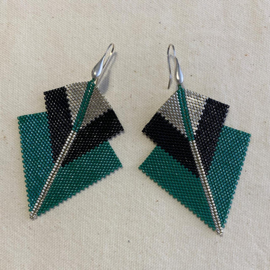 Aretes Sirius Verde Esmeralda