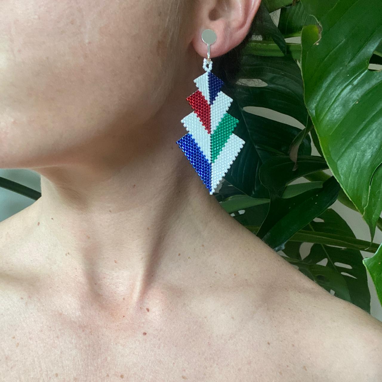 Aretes Rigel Blanco y Colores