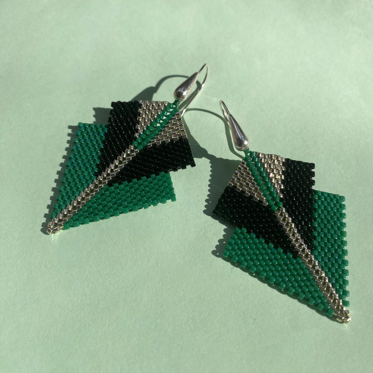 Aretes Centauri Verde Esmeralda