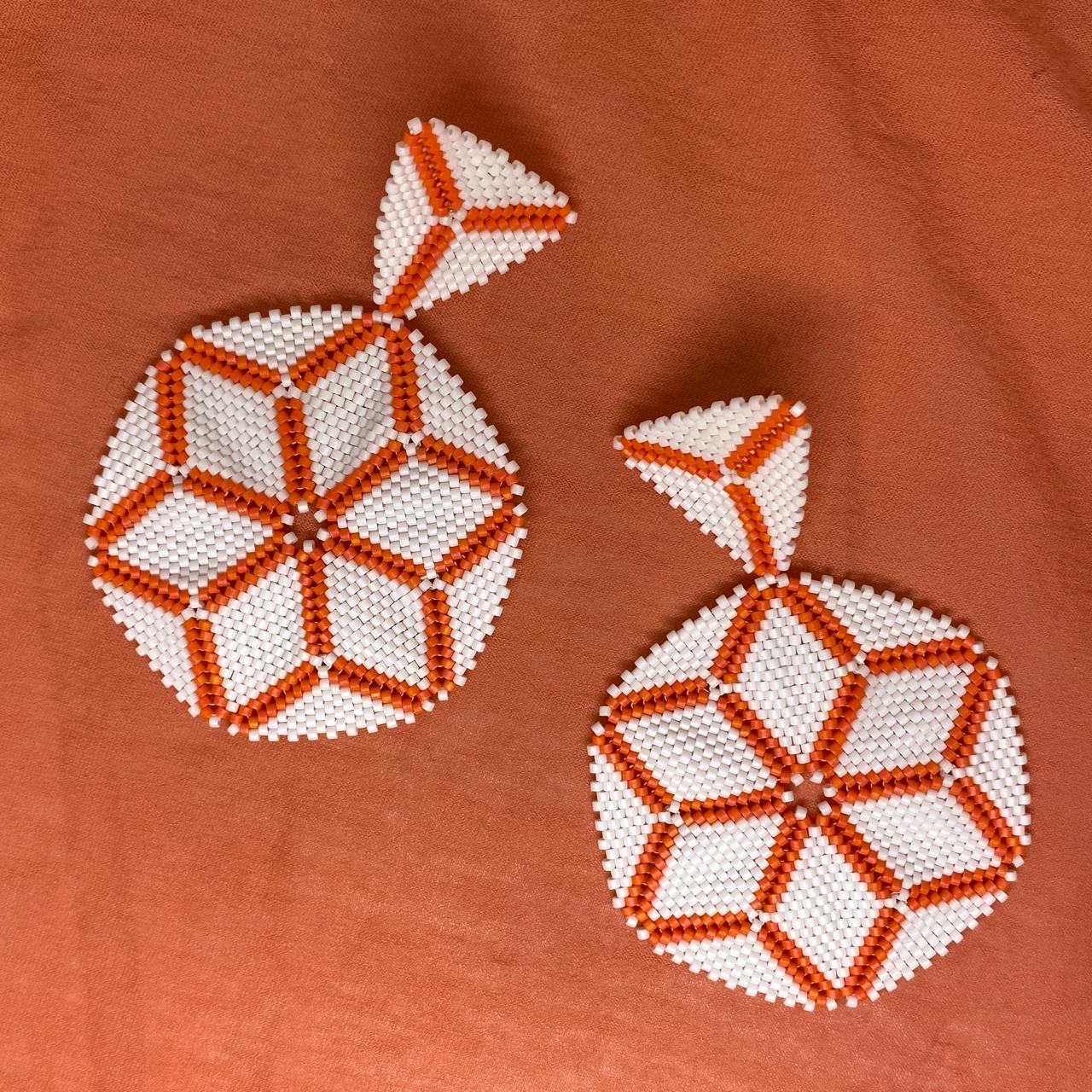 Aretes Altair III Blanco y Rosa Coral