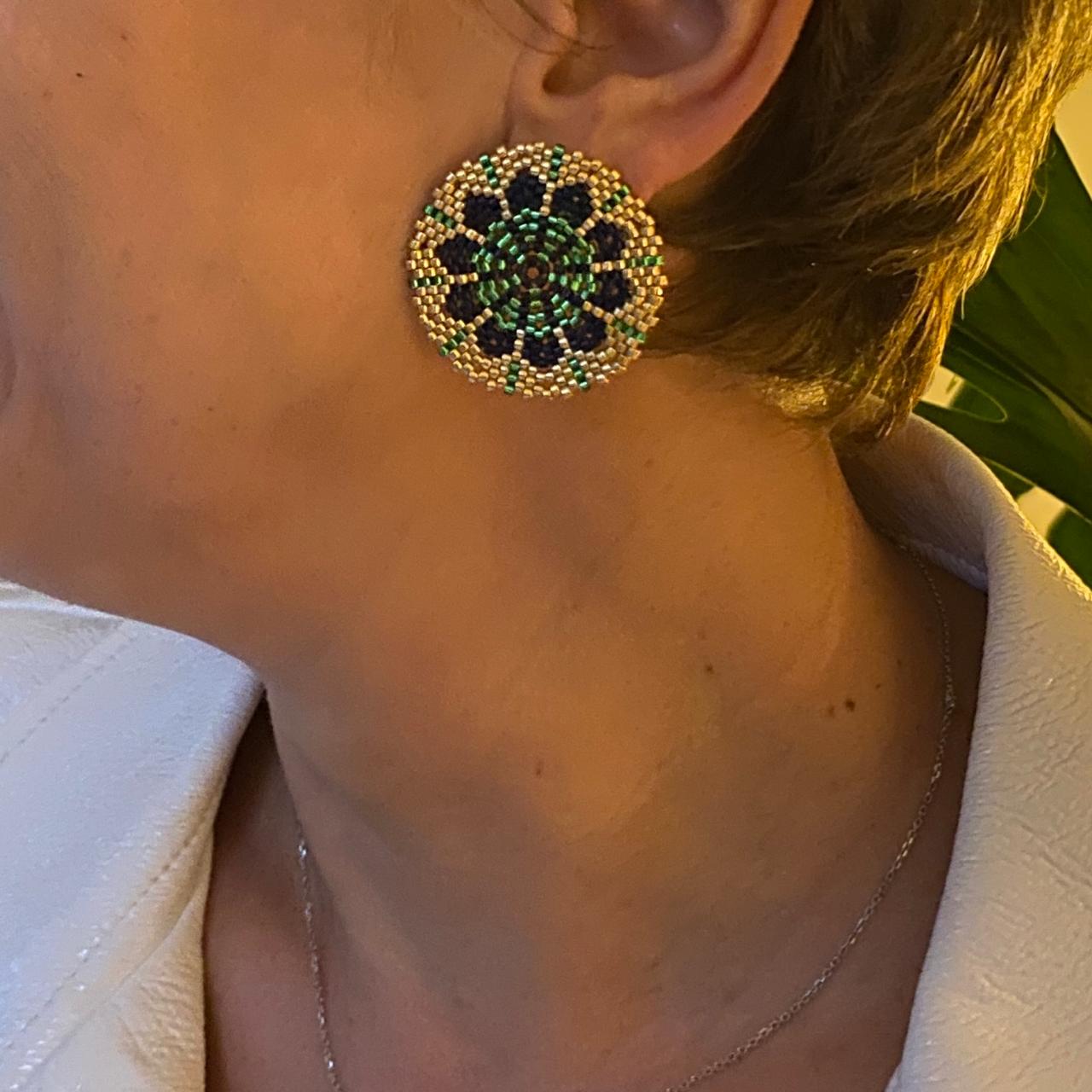 Aretes Juno Verde Limón