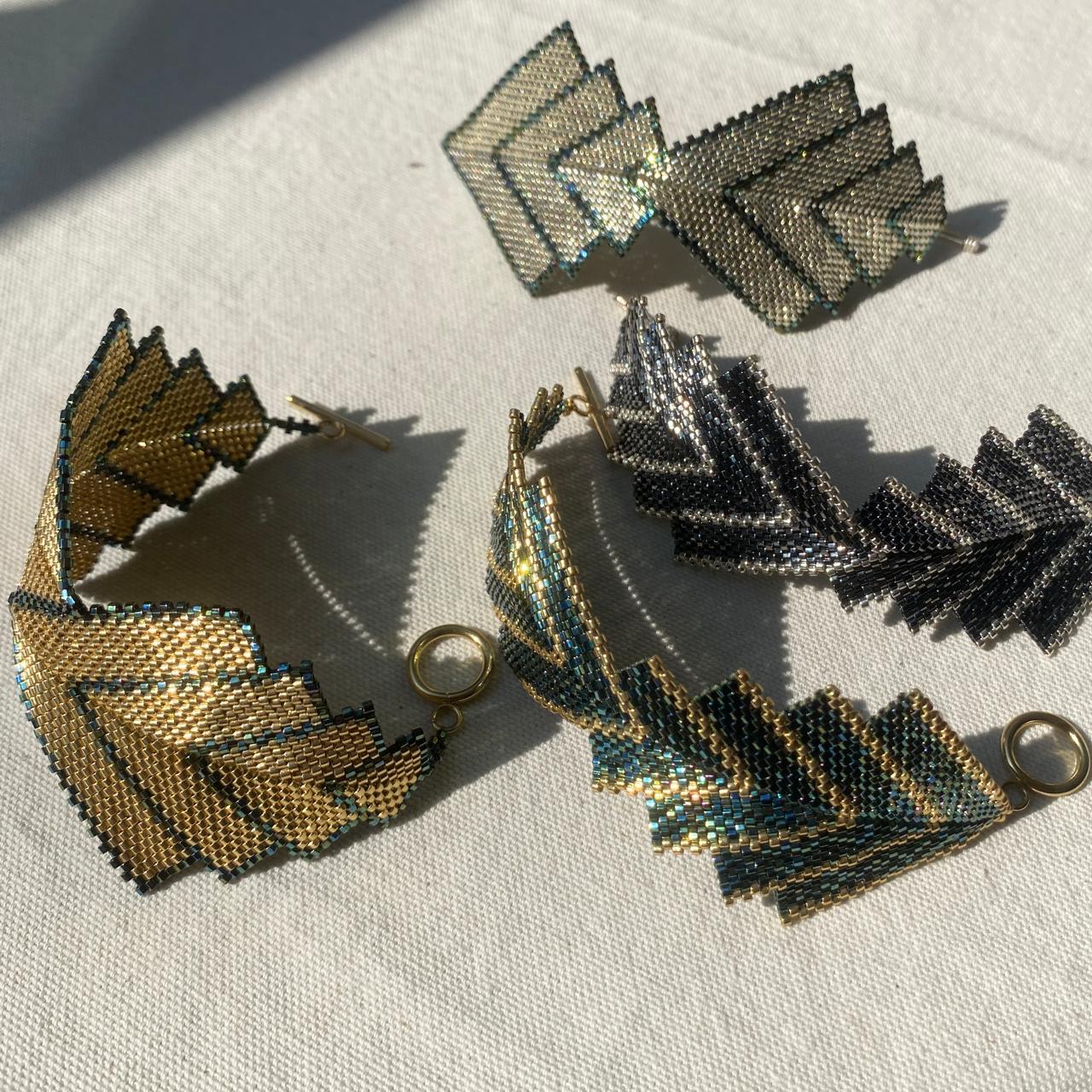 Pulsera Vega Plateado y Verde