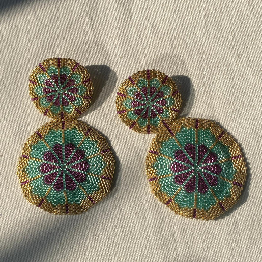 Aretes Casiopea Verde Agua