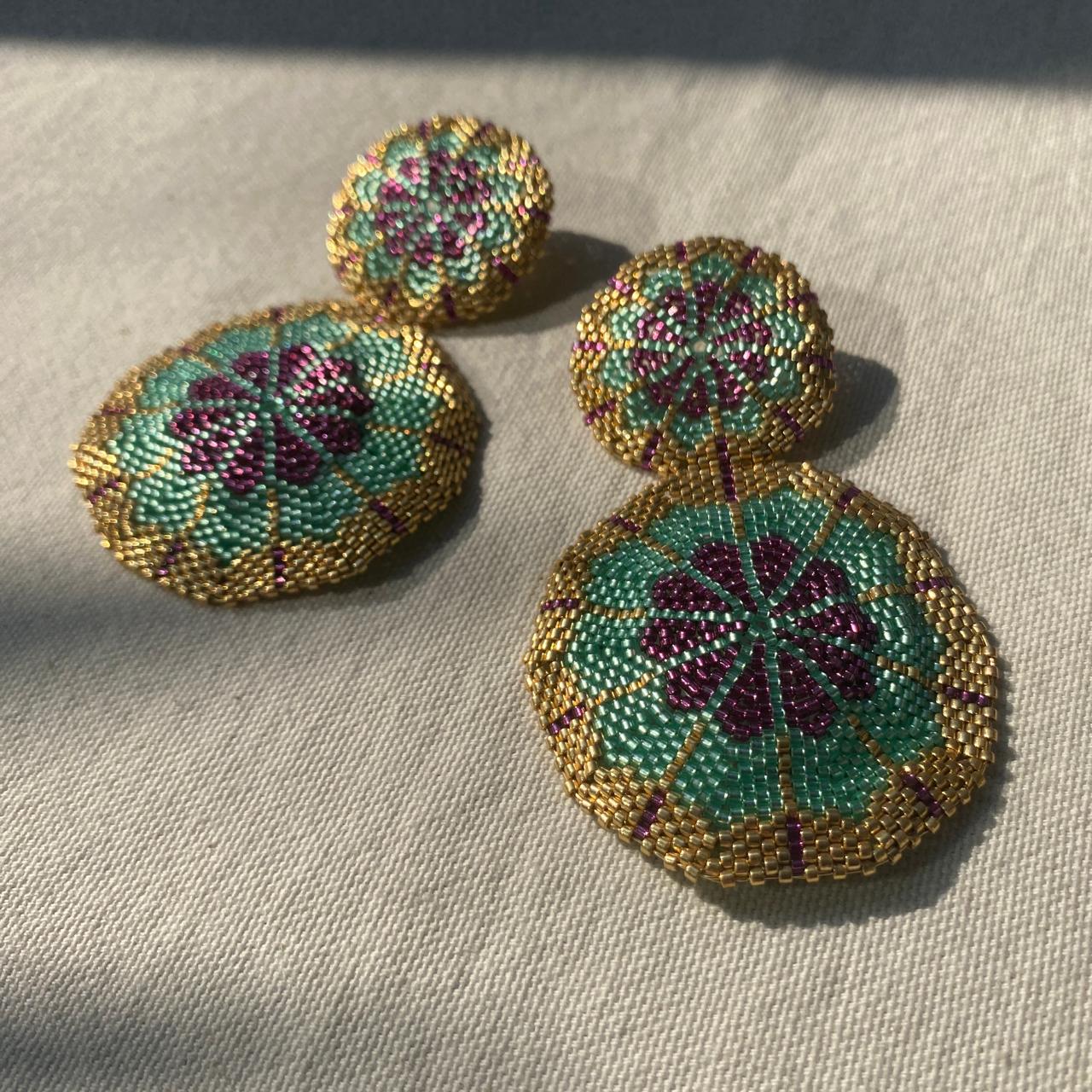 Aretes Casiopea Verde Agua
