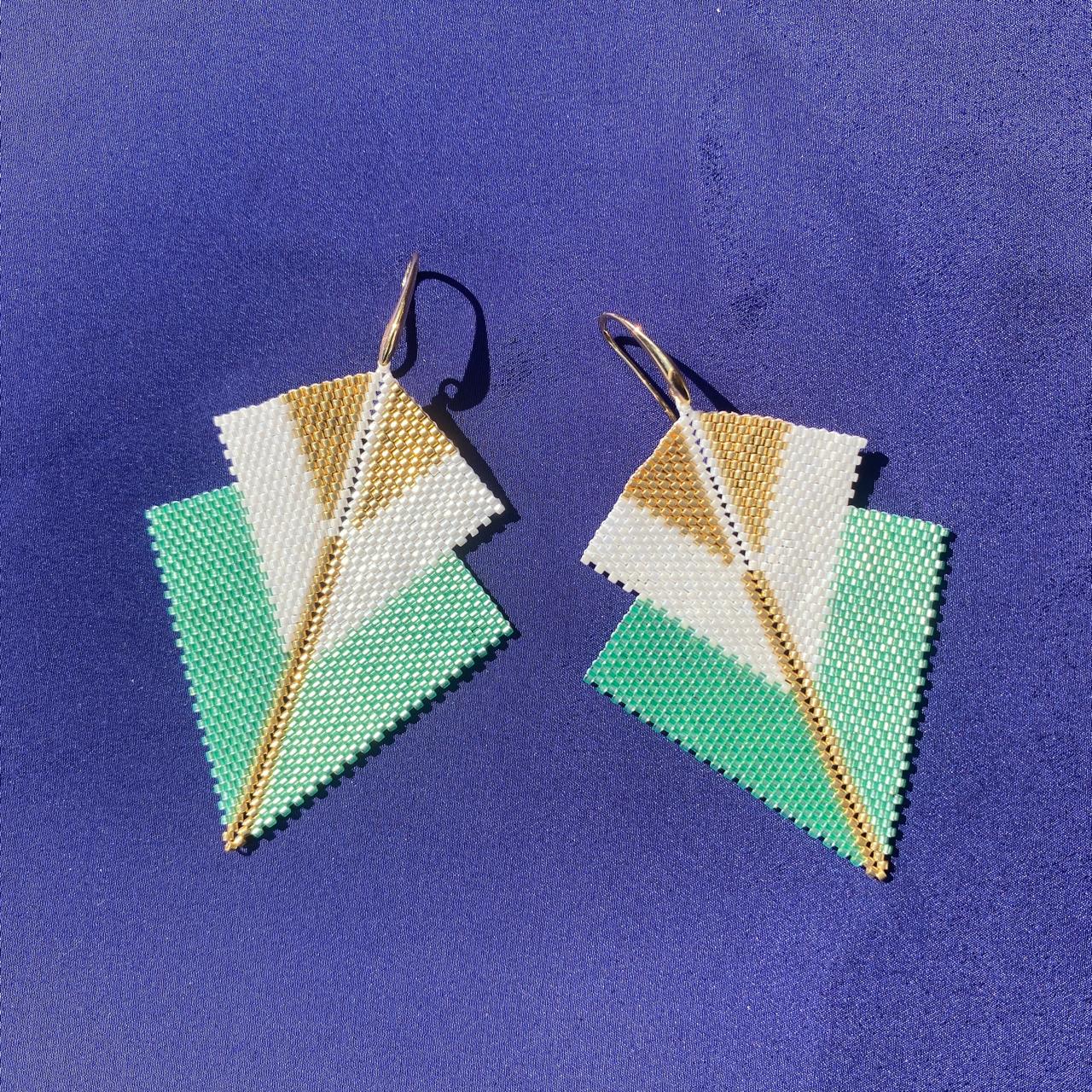 Aretes Sirius Verde Agua