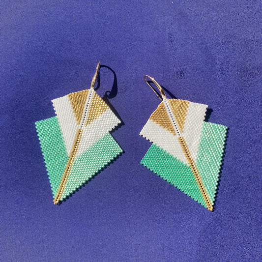 Aretes Sirius Verde Agua