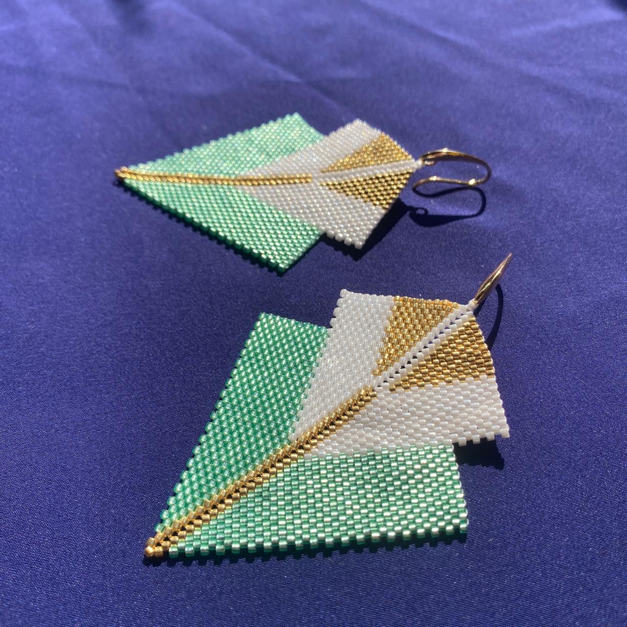 Aretes Sirius Verde Agua