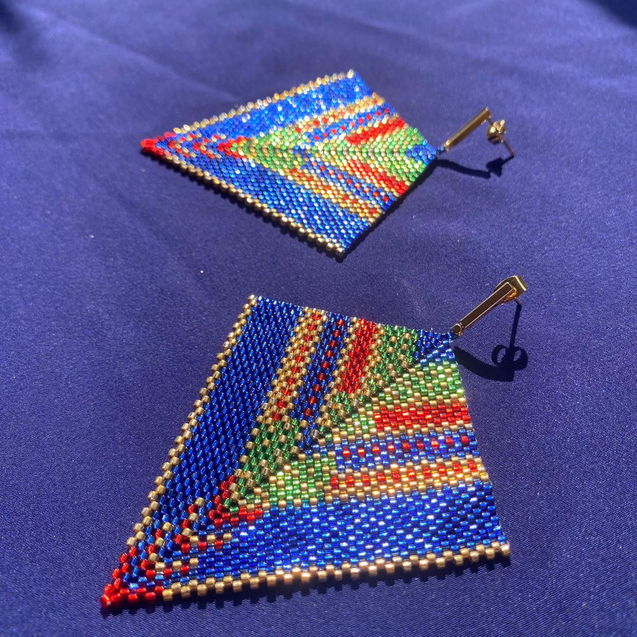 Aretes Penacho Azul