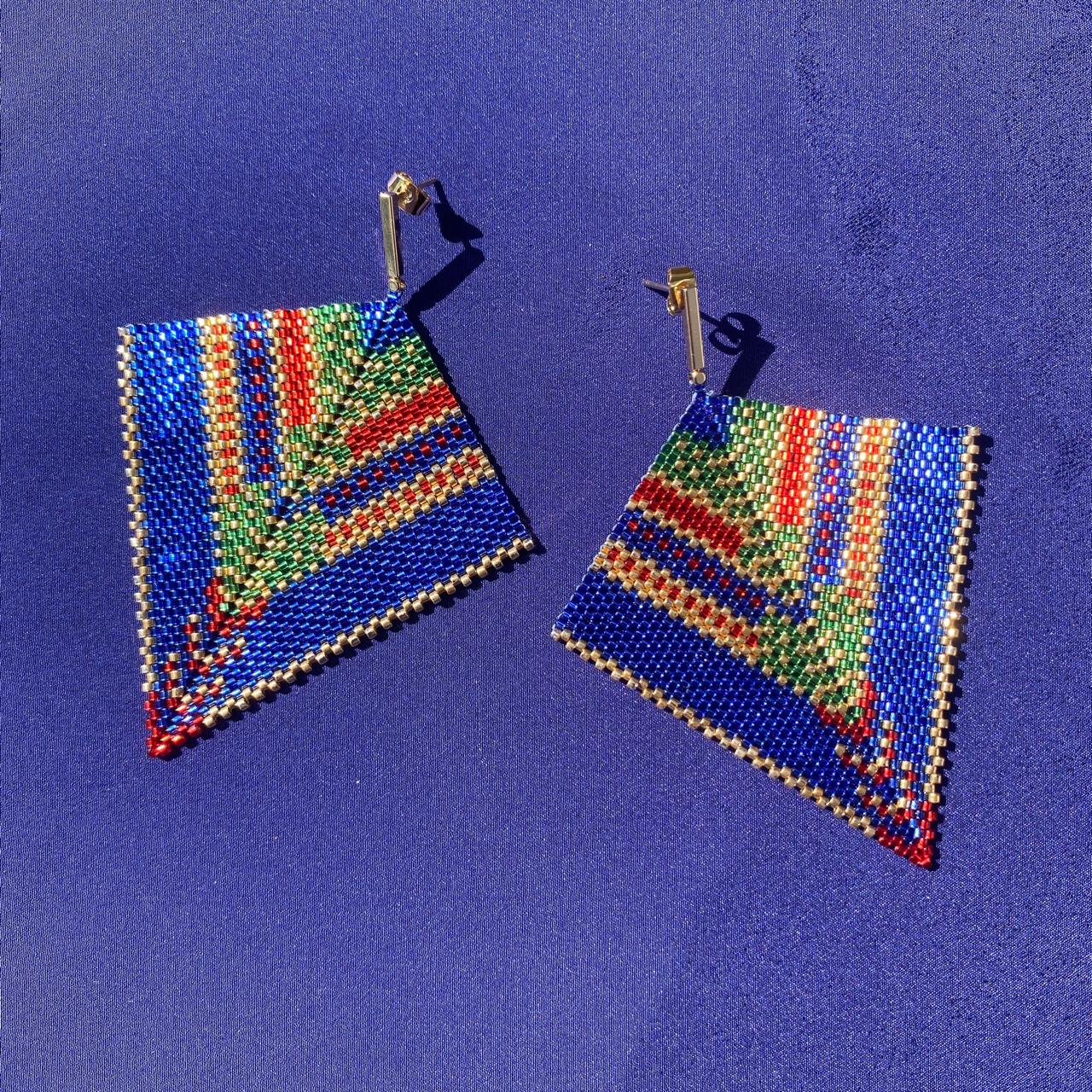 Aretes Penacho Azul