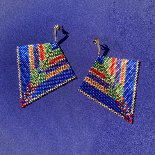 Aretes Penacho Azul