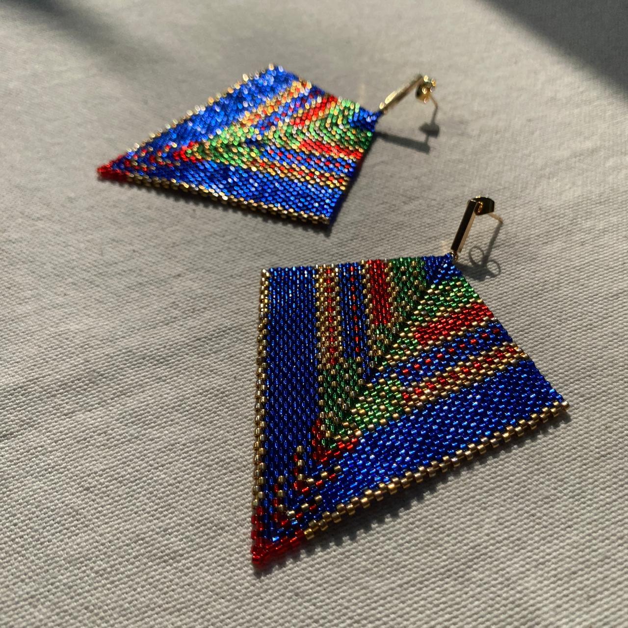 Aretes Penacho Azul