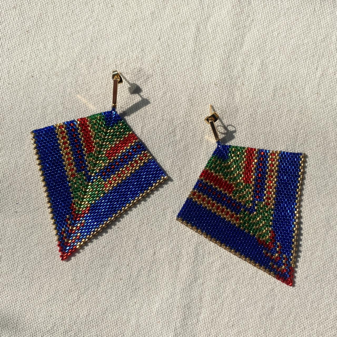 Aretes Penacho Azul