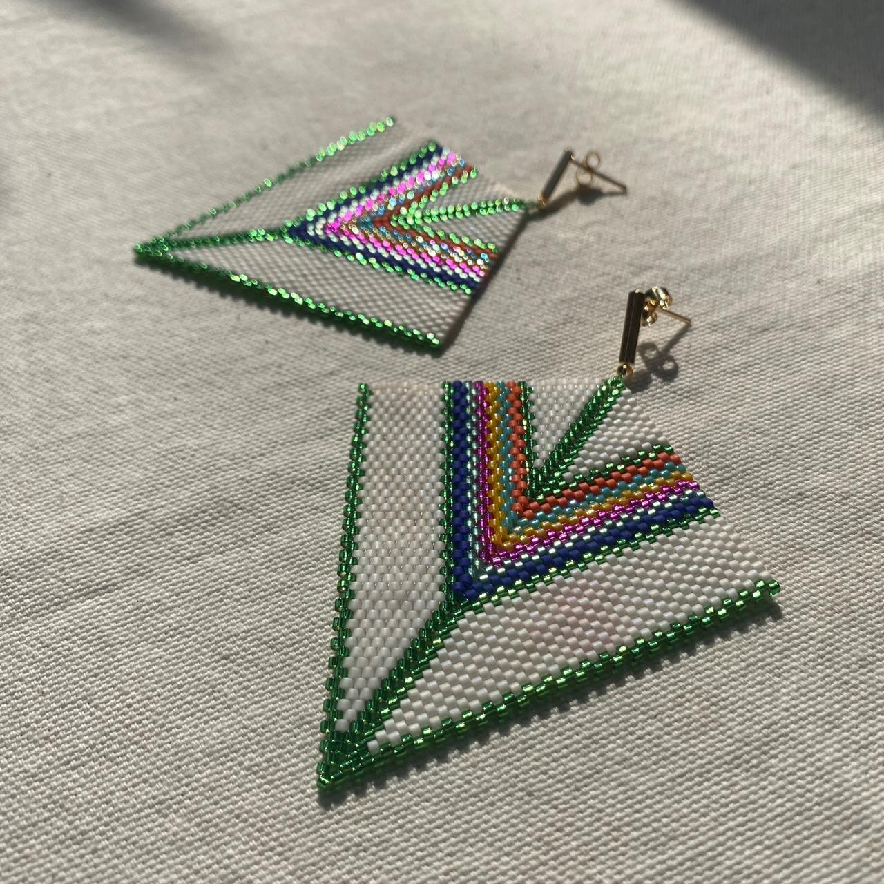 Aretes Penacho Blanco