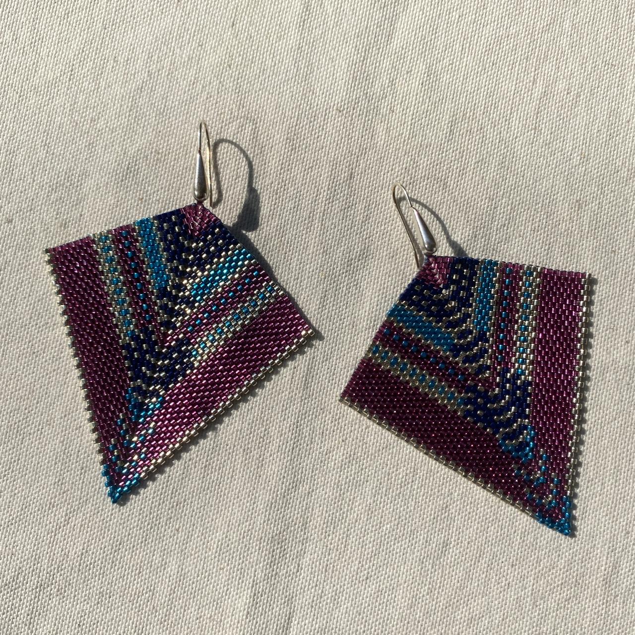 Aretes Penacho Morado