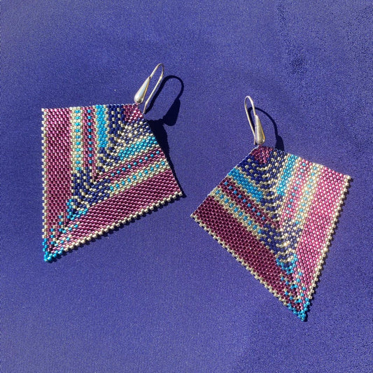 Aretes Penacho Morado