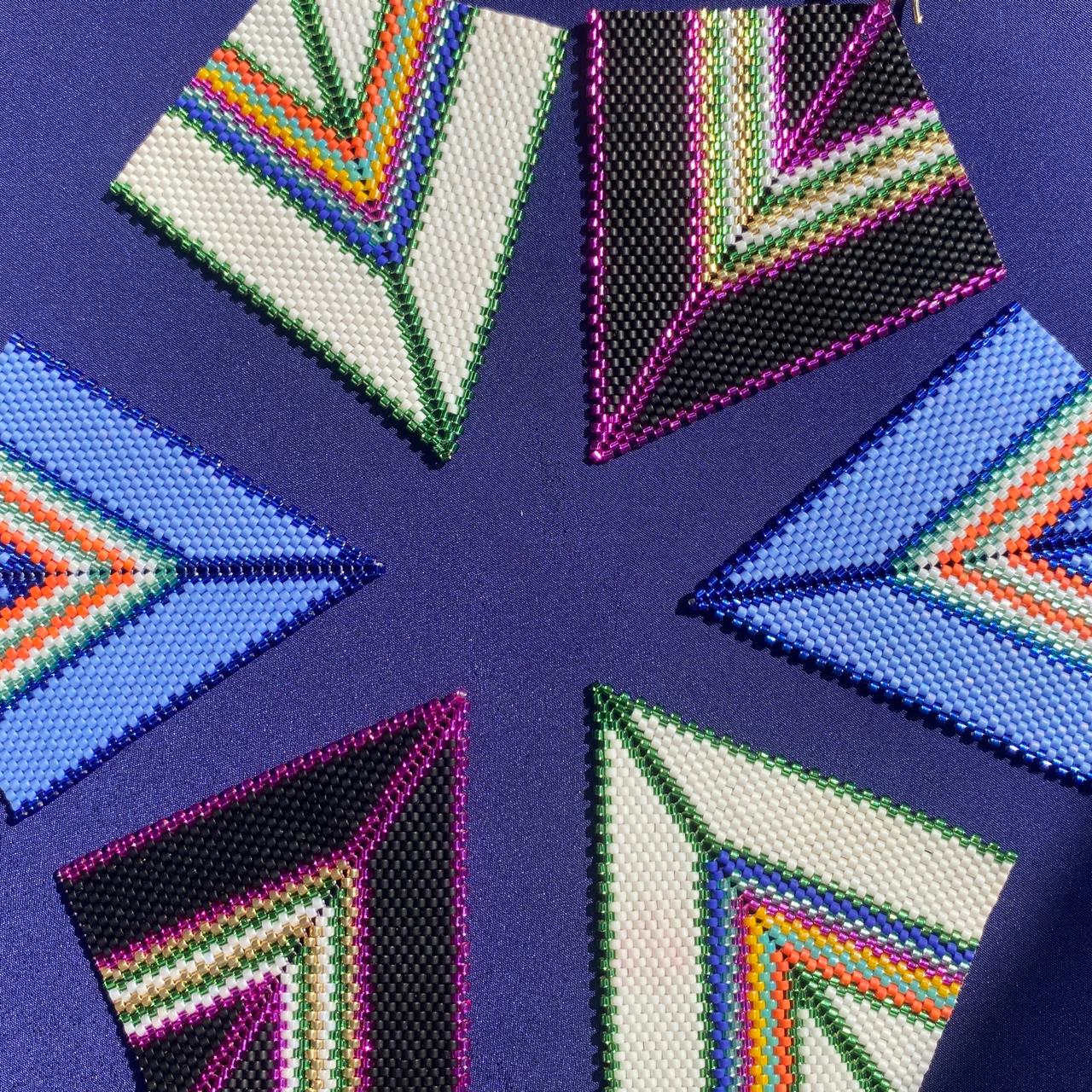 Aretes Penacho Blanco