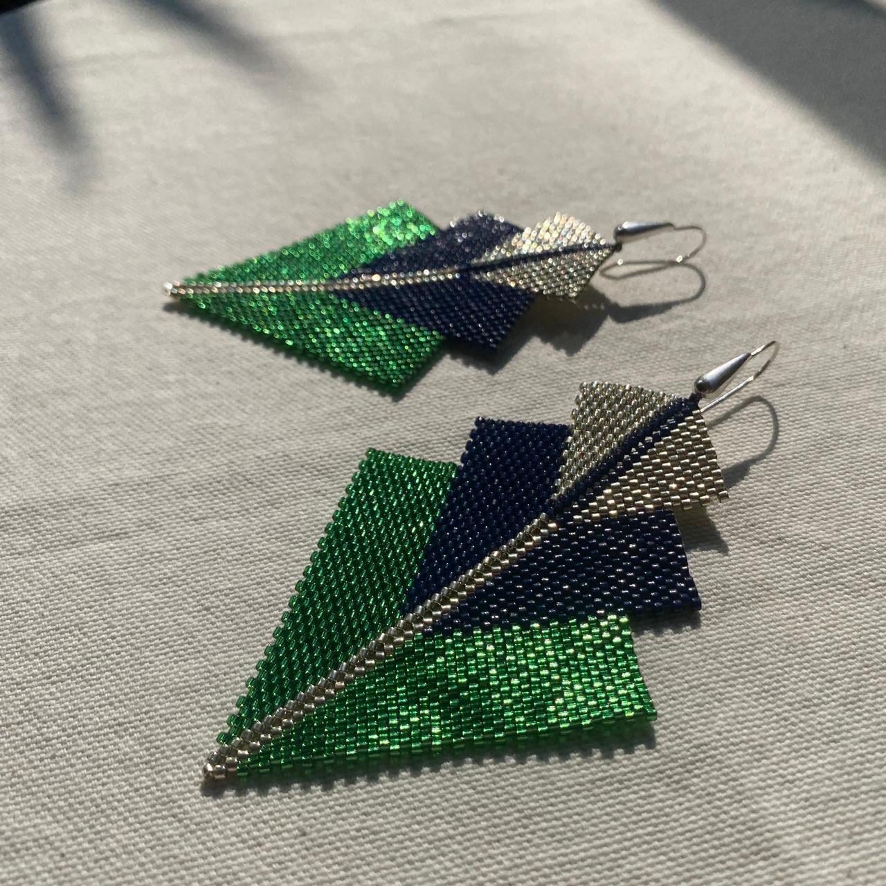 Aretes Cygni Verde Limón