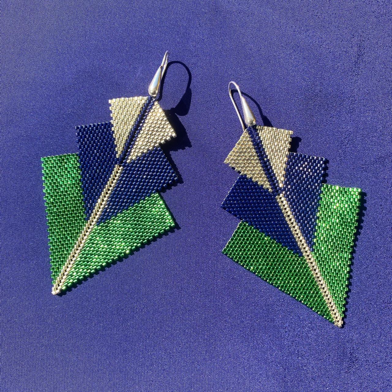 Aretes Cygni Verde Limón
