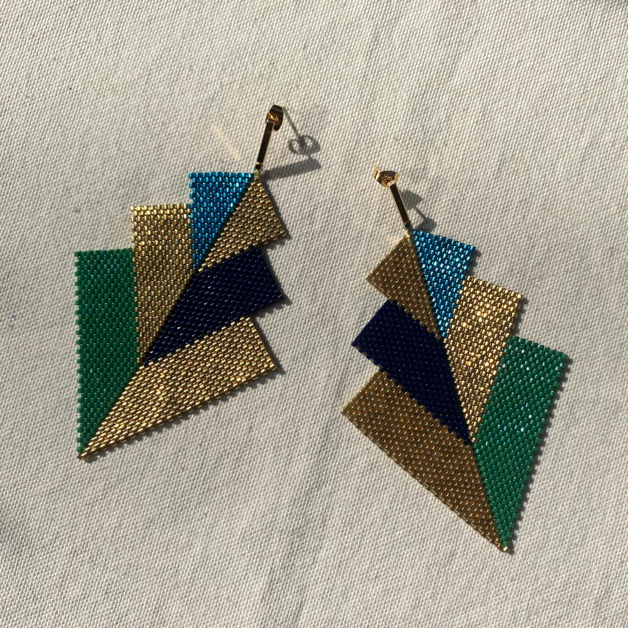 Aretes Cygni Pavo Real - Asimétrico