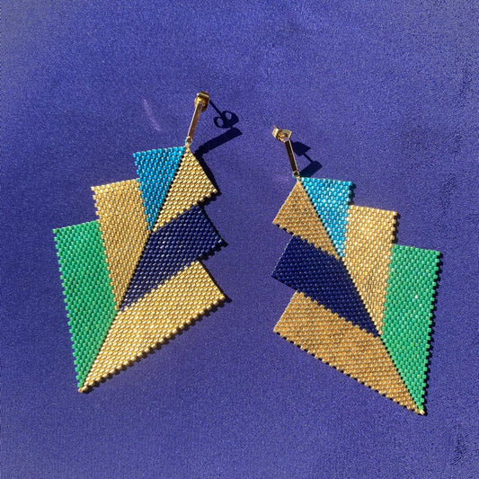 Aretes Cygni Pavo Real - Asimétrico
