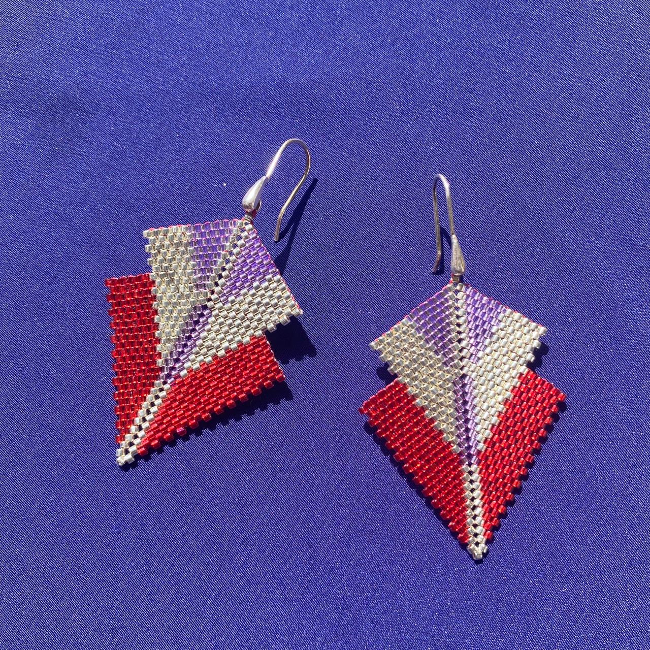 Aretes Centauri Rojo y Morado