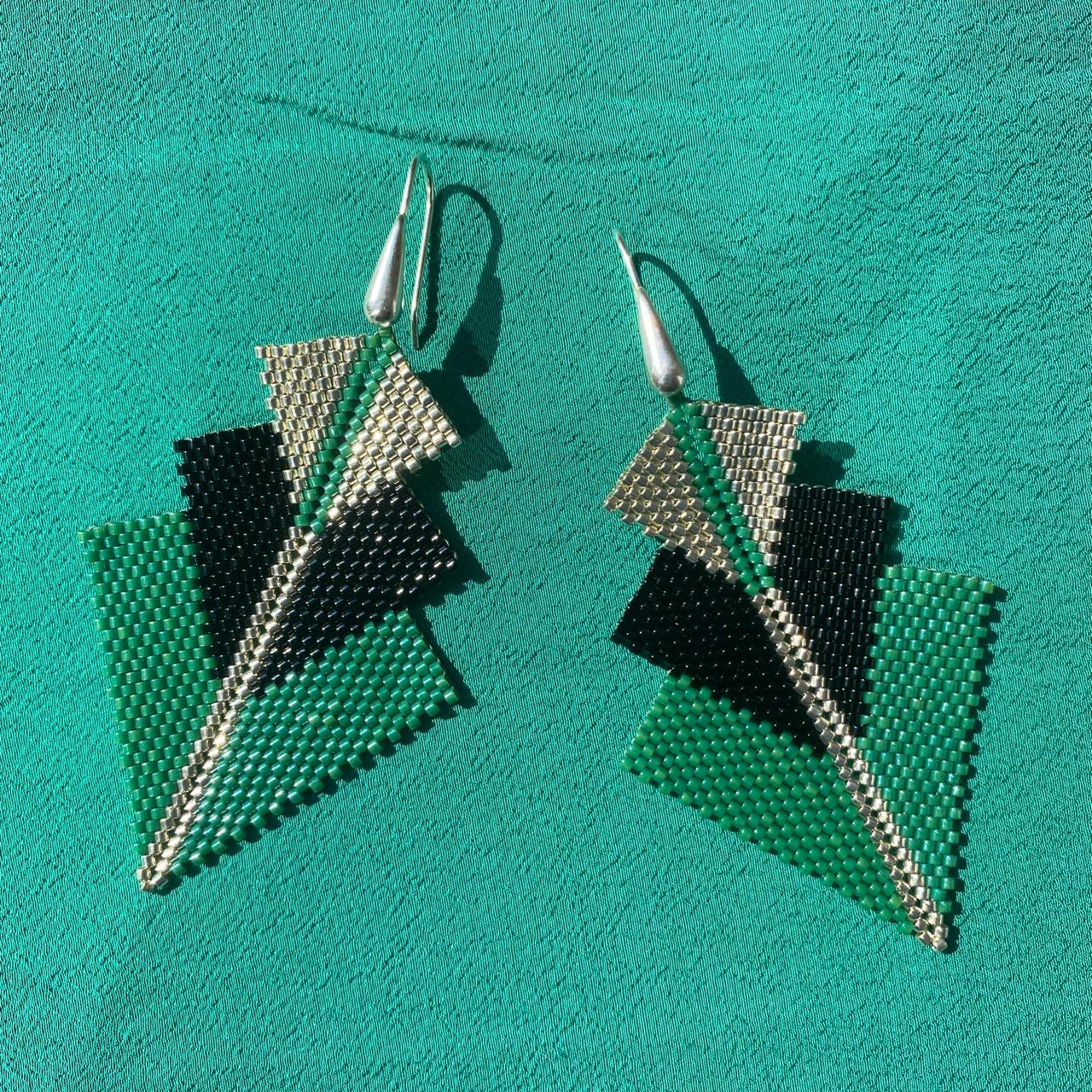 Aretes Danika Verde Esmeralda