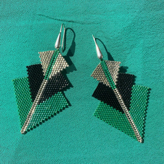 Aretes Danika Verde Esmeralda