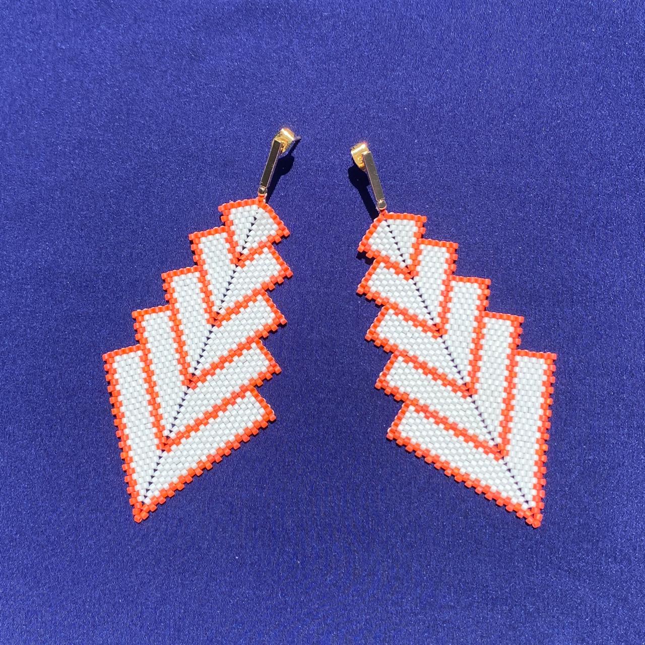 Aretes Capella Blanco y Rosa Coral - Celestún