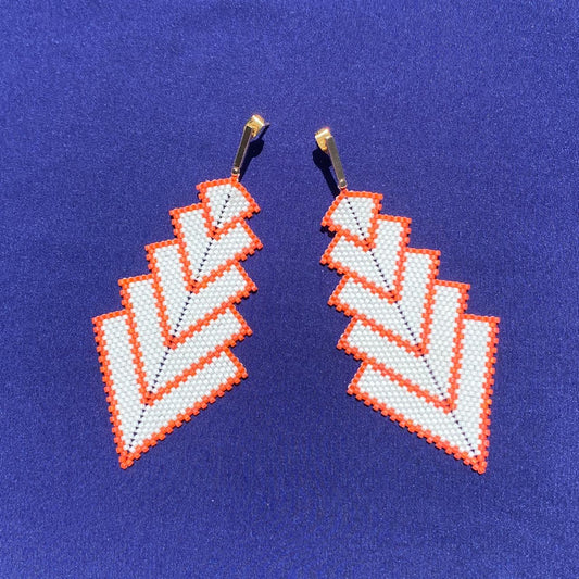 Aretes Capella Blanco y Rosa Coral - Celestún