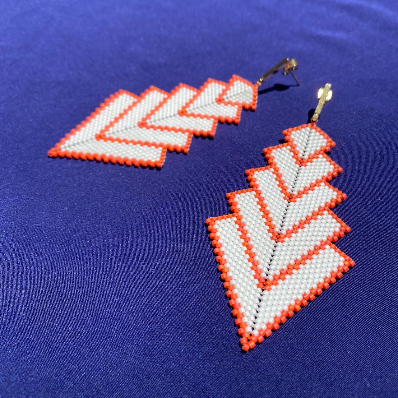 Aretes Capella Blanco y Rosa Coral - Celestún