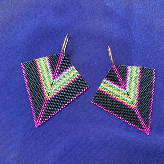 Aretes Penacho Negro